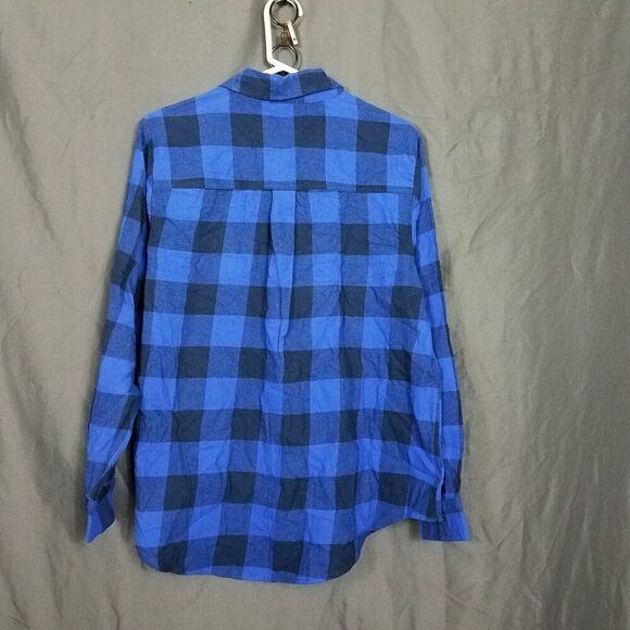 Style & Co Plus Size 2X Buffalo Plaid Blue Black Button Down Shirt New With Tags - Picture 9 of 15